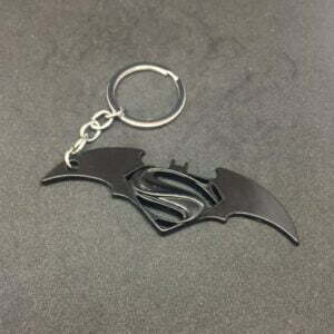 Batman v Superman Keychain Metallic Black Accessories