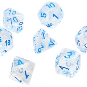 Chessex Borealis Polyhedral Icicle/light blue Luminary 7-Die Set Card & Game Supplies